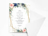 Personalised Floral Wedding Invitations with Envelopes