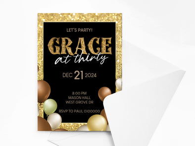 Personalised Birthday Party Invitations with Envelopes