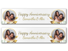 Personalised Anniversary Dual Photo Banner