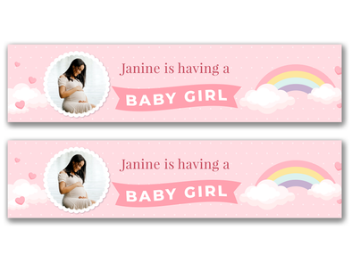 Personalised Baby shower Photo Banner