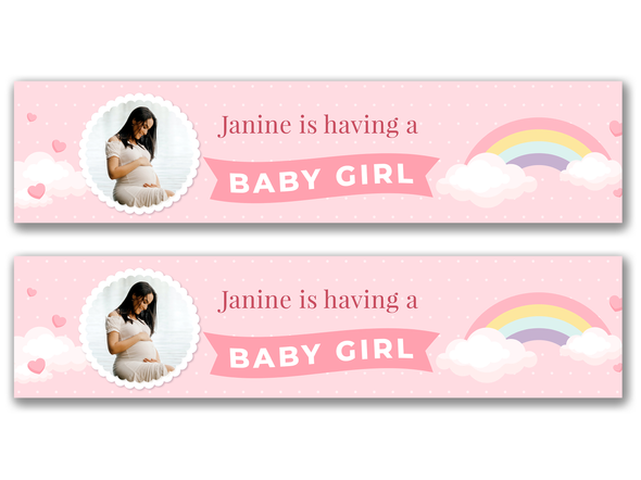 Personalised Baby shower Photo Banner