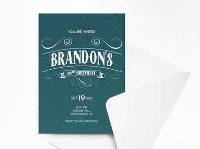 Personalised Birthday Party Invitations with Envelopes