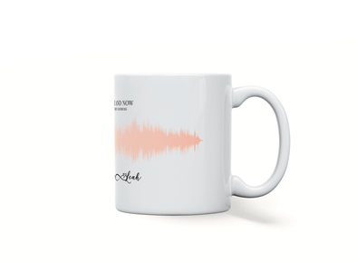 Personalised couple song soundwave mug