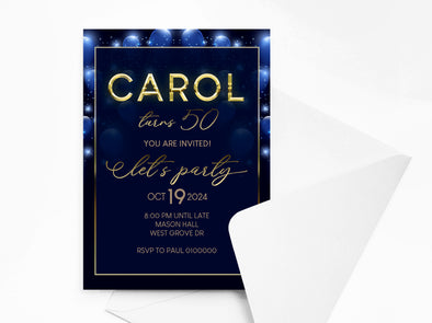 Personalised Birthday Party Invitations with Envelopes
