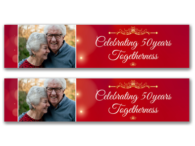 Personalised Anniversary Photo Banner