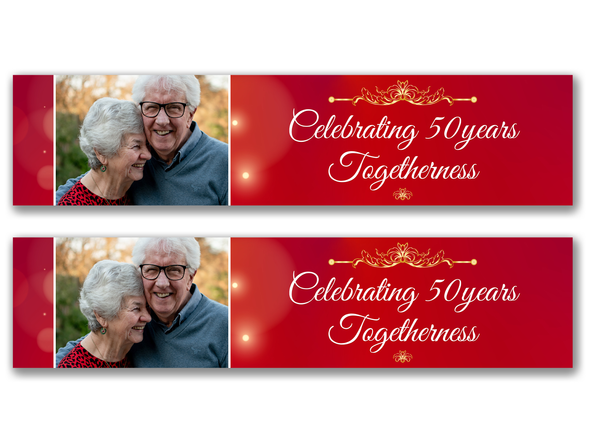 Personalised Anniversary Photo Banner