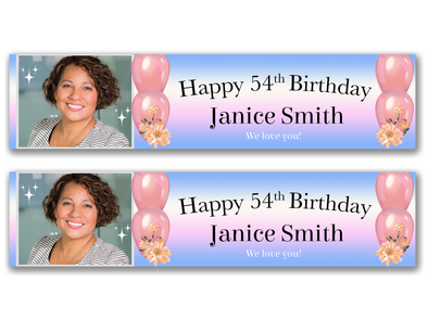 Personalised Birthday Photo Banner
