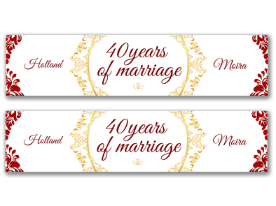 Personalised Anniversary Banner