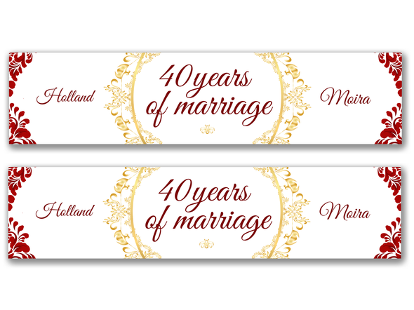 Personalised Anniversary Banner
