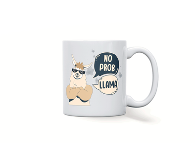 Personalised 'No Prob Llama' mug