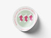 Personalised Round Christmas Sticker Labels, party label, surprise party, holiday sticker