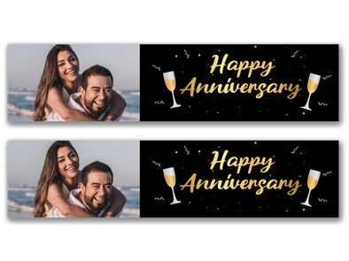 Personalised Anniversary Photo Banner