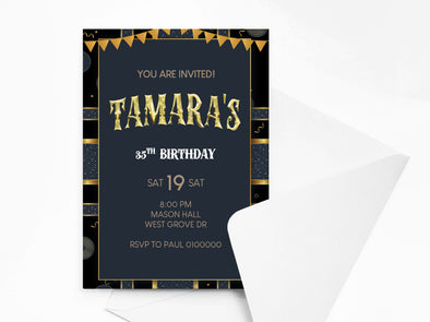 Personalised Birthday Party Invitations with Envelopes