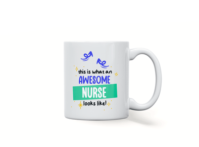 Personalised 'awesome nurse' mug