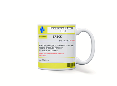 Personalised prescription mug