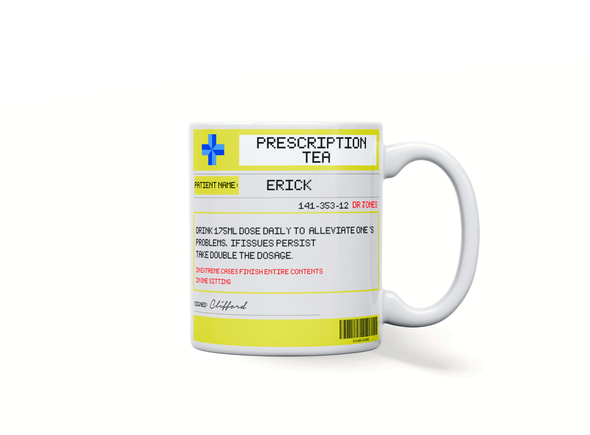 Personalised prescription mug