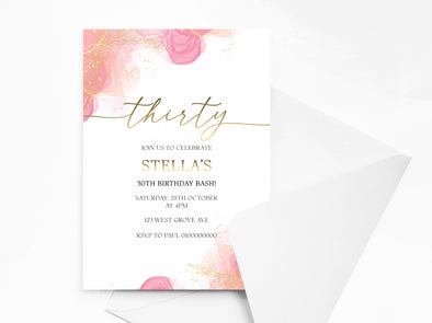 Personalised Birthday Party Invitations with Envelopes