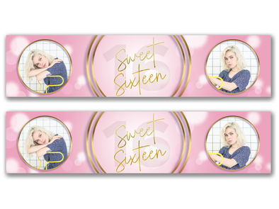 Personalised Birthday Dual Photo Banner