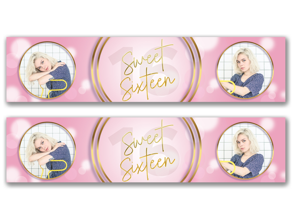 Personalised Birthday Dual Photo Banner