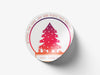 Personalised Round Christmas Sticker Labels, party label, surprise party, holiday sticker