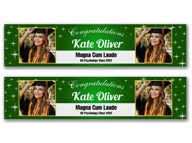 Personalised Graduation Dual Photo Banner