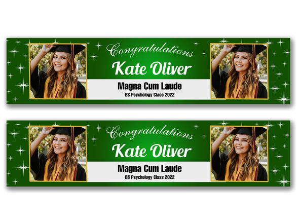 Personalised Graduation Dual Photo Banner
