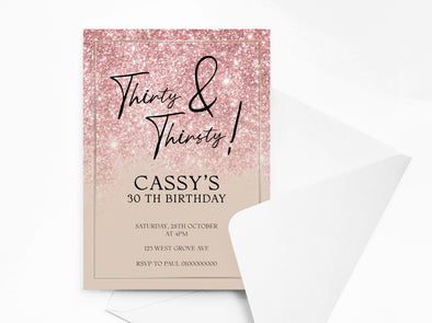 Personalised Birthday Party Invitations with Envelopes