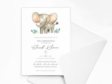 Personalised Baptism/Christening Invitations with Envelopes