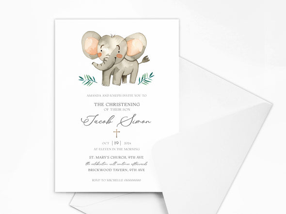 Personalised Baptism/Christening Invitations with Envelopes