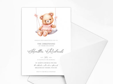 Personalised Baptism/Christening Invitations with Envelopes