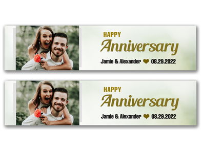 Personalised Anniversary Photo Banner