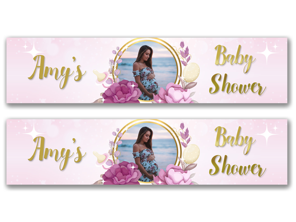 Personalised Baby shower Photo Banner