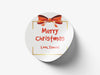 Personalised Round Christmas Sticker Labels, party label, surprise party, holiday sticker