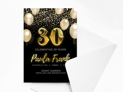 Personalised Birthday Party Invitations with Envelopes