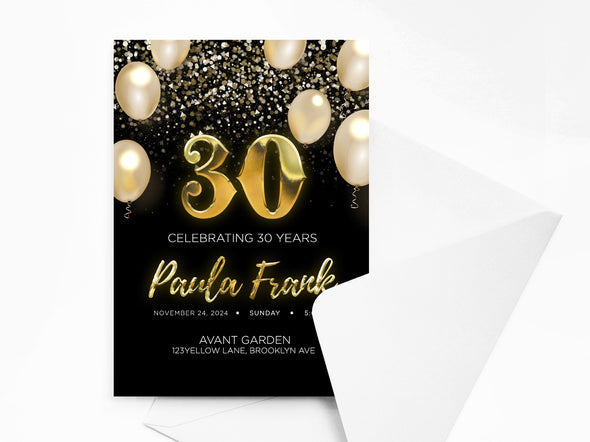 Personalised Birthday Party Invitations with Envelopes