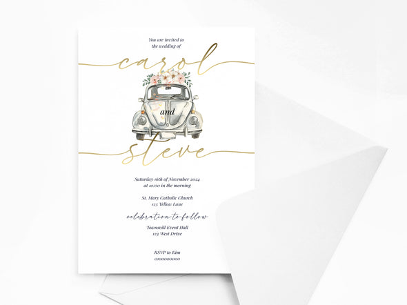 Personalised Wedding Invitations with Envelopes