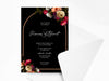Personalised Floral Wedding Invitations with Envelopes