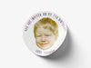 Personalised Round Birthday Photo Sticker Labels, party label, surprise party, custom birthday sticker
