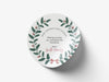 Personalised Round Christmas Sticker Labels, party label, surprise party, holiday sticker