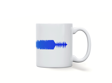 Personalised couple song soundwave mug