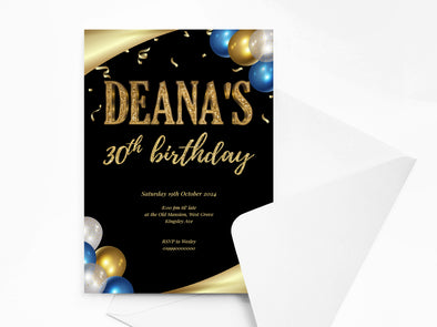 Personalised Birthday Party Invitations with Envelopes