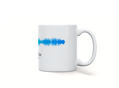 Personalised couple song soundwave mug