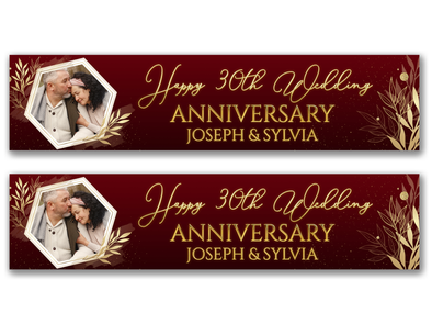 Personalised Anniversary Photo Banner