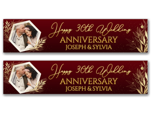 Personalised Anniversary Photo Banner