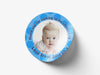Personalised Round Baptism Photo Sticker Labels, Christening sticker, custom sticker