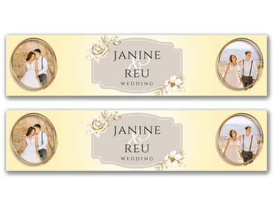 Personalised Wedding Dual Photo Banner