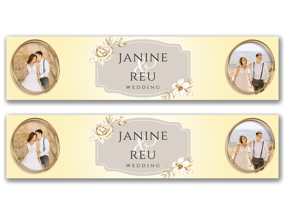 Personalised Wedding Dual Photo Banner