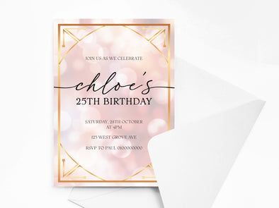 Personalised Birthday Party Invitations with Envelopes