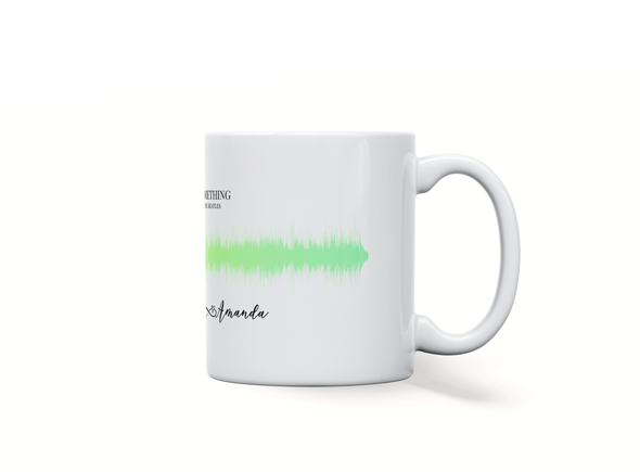 Personalised couple song soundwave mug