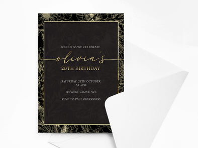 Personalised Birthday Party Invitations with Envelopes